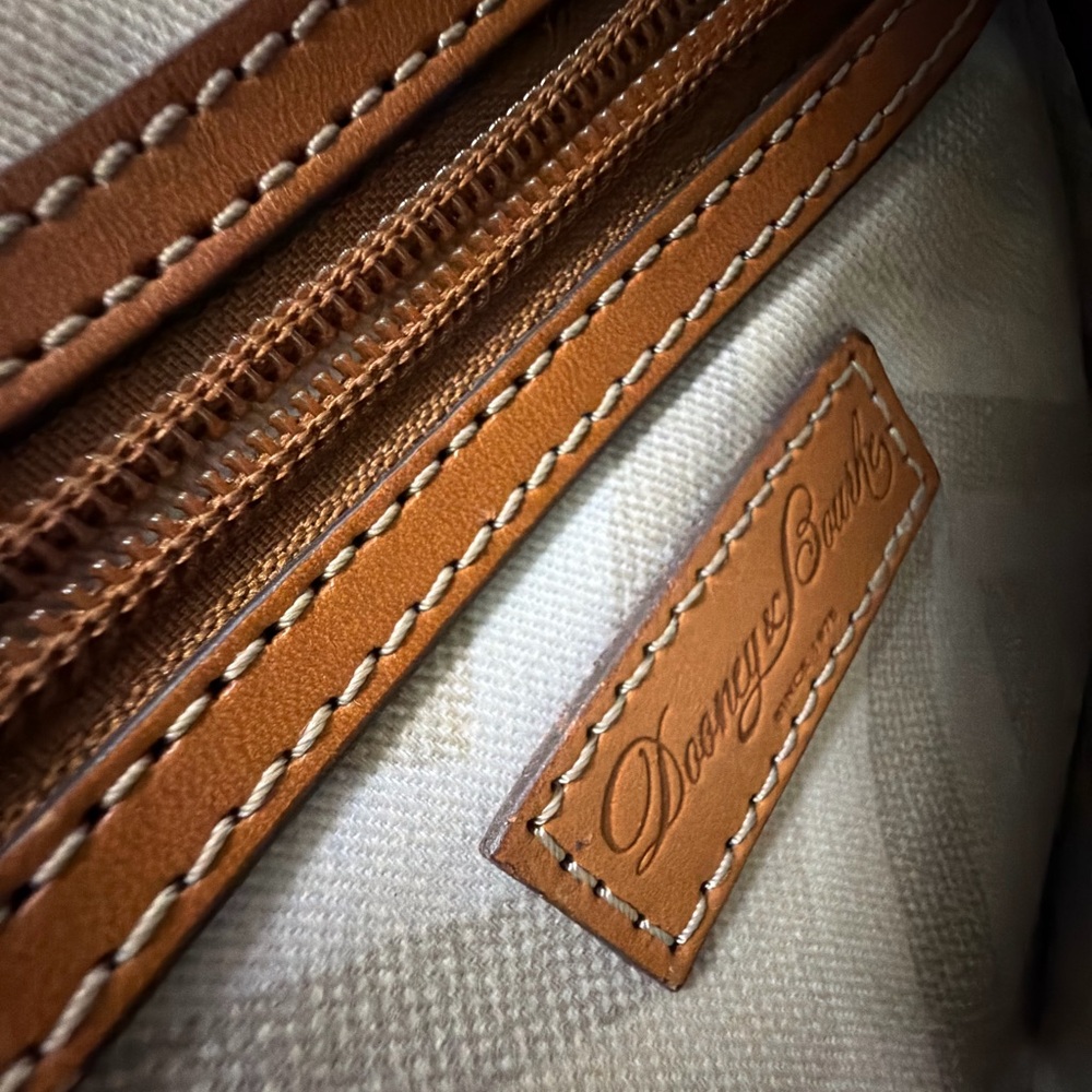 Dooney & Bourke Light Blue and Tan Crossbody Bag - Picture 6 of 7